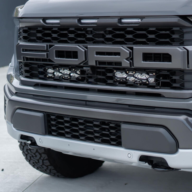 Ford Raptor Light Bar - Behind Grill - Baja Designs - OnX6 - Clear - `21-`27